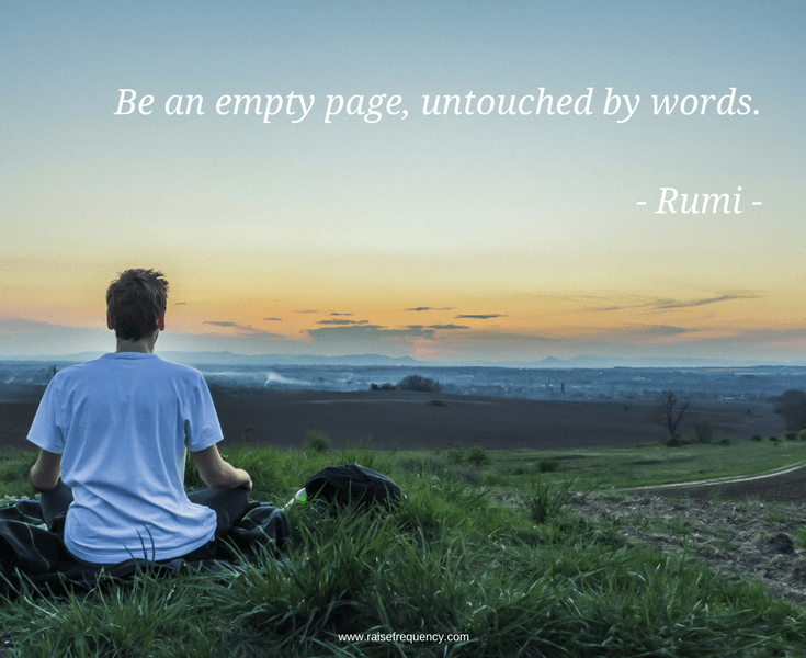 Be an empty page by Rumi