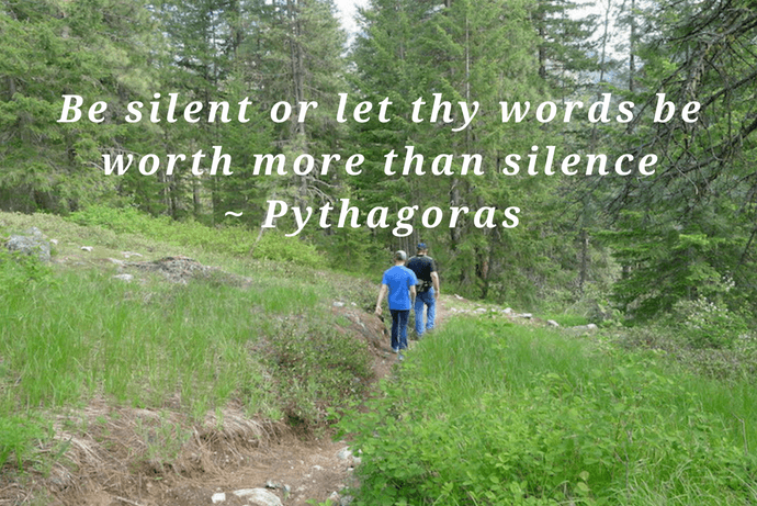 Be silent or let thy words be worth more than silence  Pythagoras