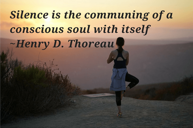 Silence is the communing of a conscious soul with itself Henry David Thoreau  quote on silence